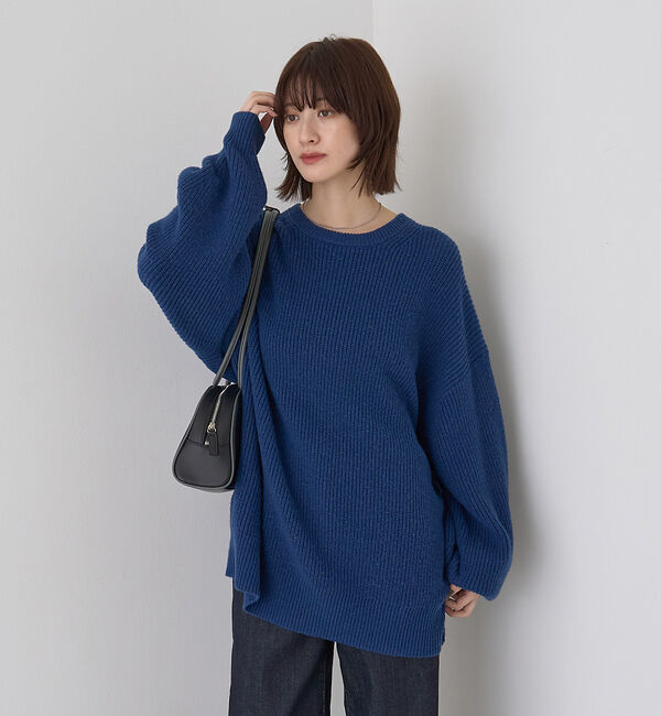 Rouge vif「【ストールセット】ポケット付片畦ニットプルオーバー」|ニット・セーター|