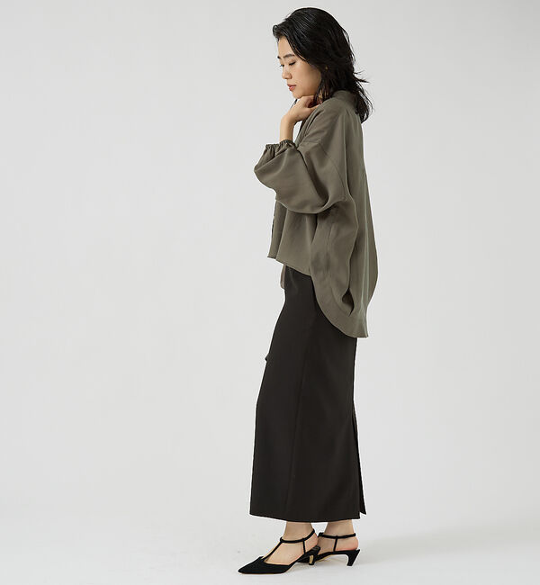 Rouge vif「スタンドカラータックシャツカーデ」|シャツ・ブラウス|