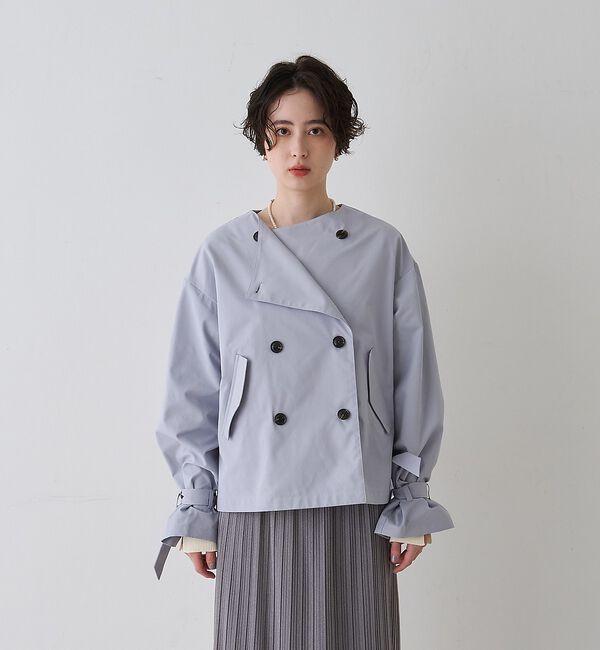 Rouge vif「【撥水・防花粉加工】【一部店舗限定】キャンディスリーブショートトレンチコート」|トレンチコート|