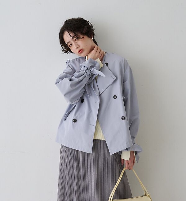 Rouge vif「【撥水・防花粉加工】【一部店舗限定】キャンディスリーブショートトレンチコート」|トレンチコート|
