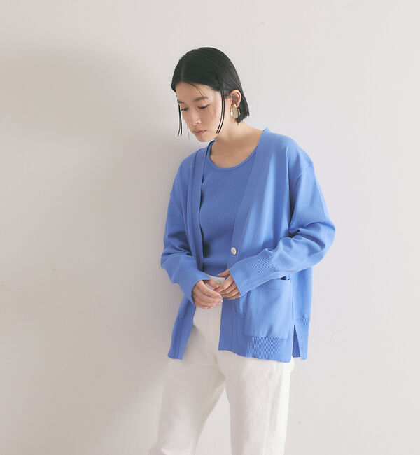 qualite「《アンサンブル対応》フォルムニットカーデ」|カーディガン|