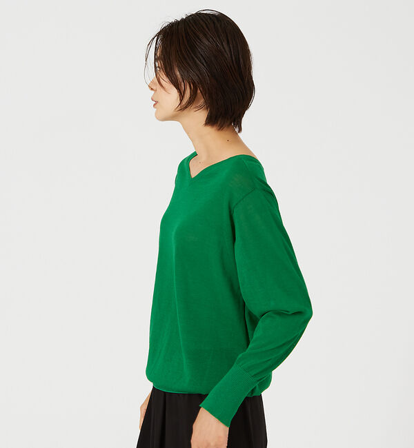 qualite「【アンサンブル対応】シアーウール2WAYニットプルオーバー」|ニット・セーター|