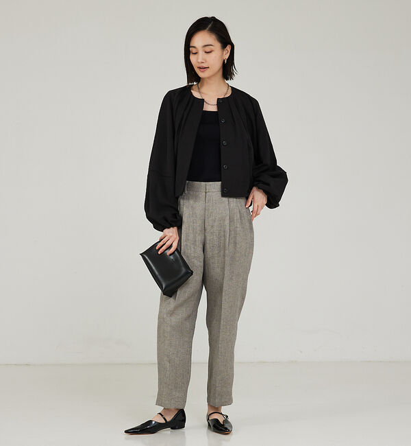 qualite「【セットアップ対応】ラメリネンタックパンツ」|その他|