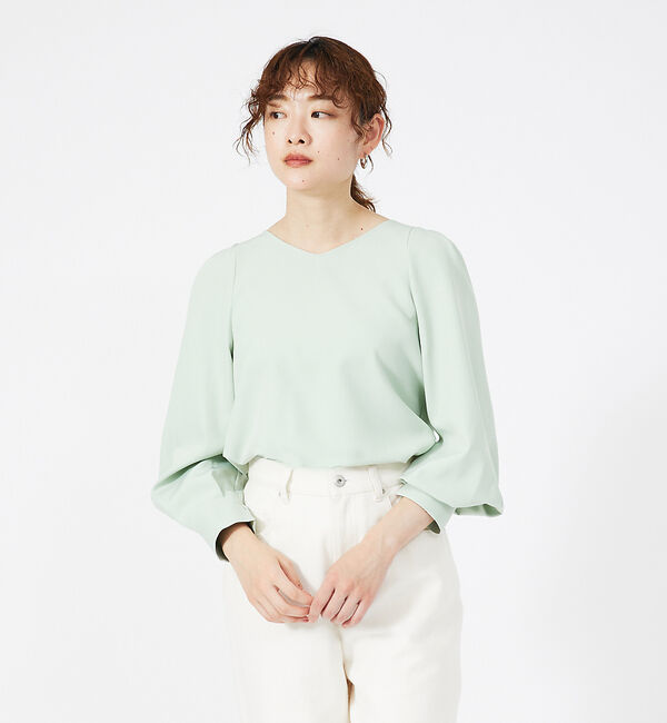 qualite「パフスリーブブラウス」|シャツ・ブラウス|