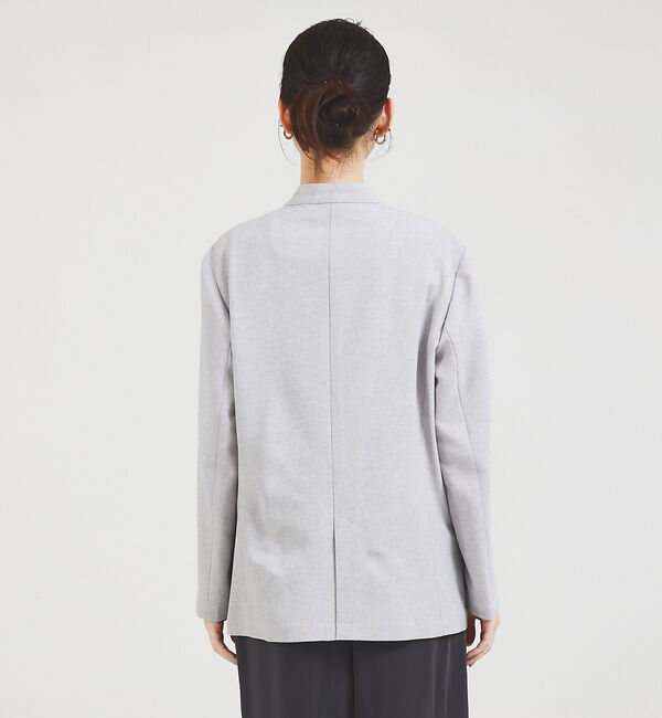 qualite「【セットアップ対応】クリスピーリネンジャケット」|ノーカラージャケット|