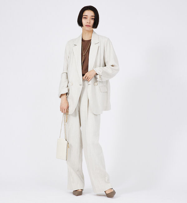 qualite「サテンタックノースリーブ」|シャツ・ブラウス|