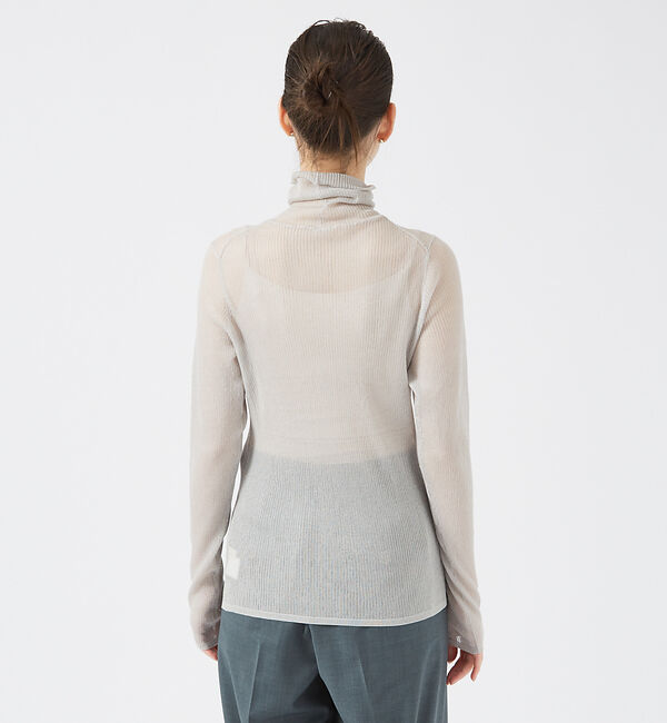 qualite「シャイニーリブニット」|ニット・セーター|