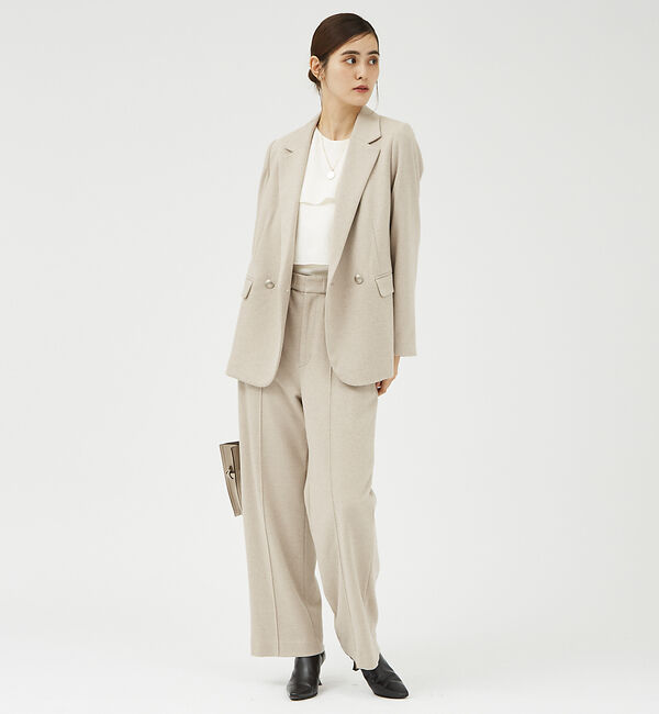 qualite「【セットアップ対応】ツイルジャージパンツ」|スラックス|