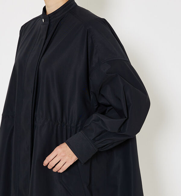 qualite「エアリーライトツイルコート」|ノーカラーコート|