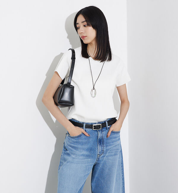 qualite「ウォッシャブルニットT」|Tシャツ・カットソー|オフホワイト