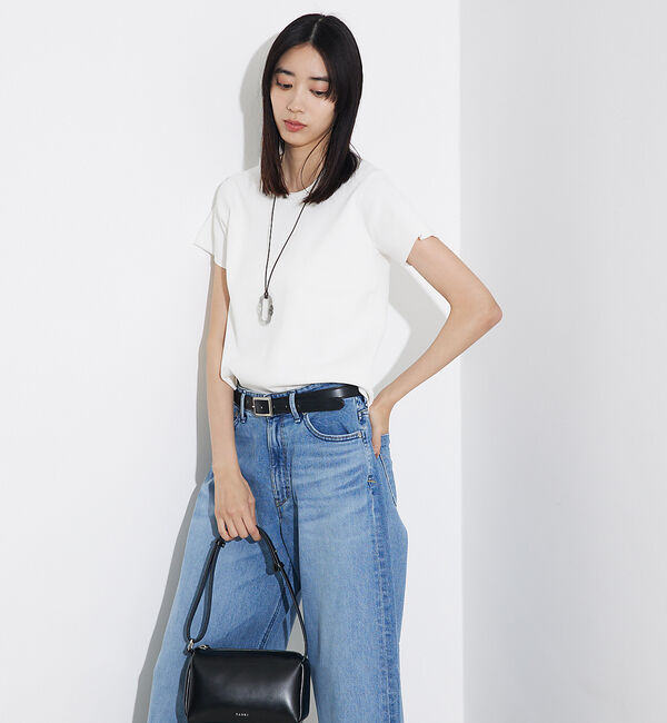 qualite「ウォッシャブルニットT」|Tシャツ・カットソー|