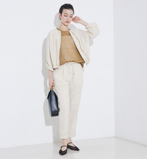 qualite「シアサッカーテーパードパンツ」|その他|