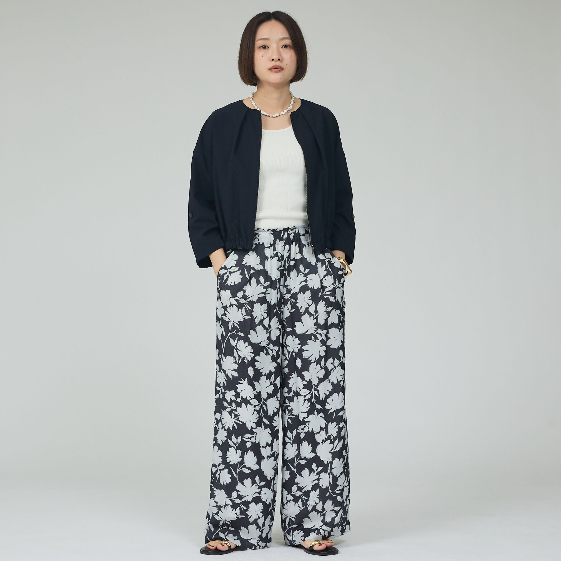 qualite「【接触冷感・吸水速乾・UV】シアサッカーブルゾン /セットアップ対応」|ブルゾン・スタジャン|