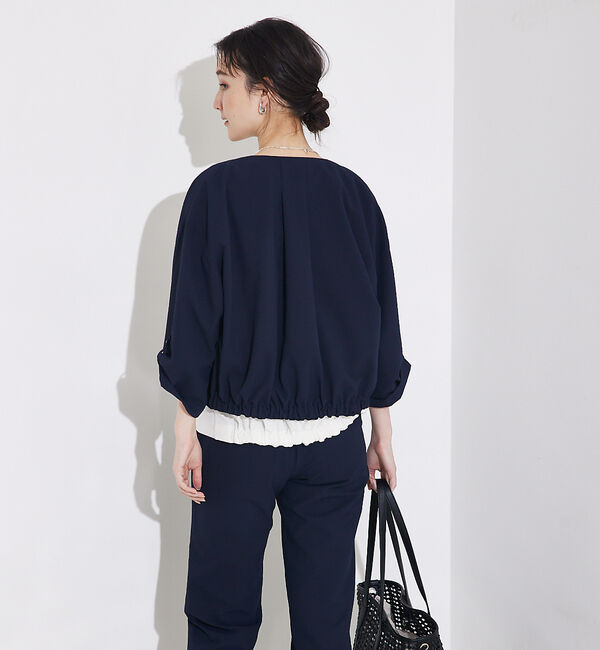 qualite「【接触冷感・吸水速乾・UV】シアサッカーブルゾン /セットアップ対応」|ブルゾン・スタジャン|