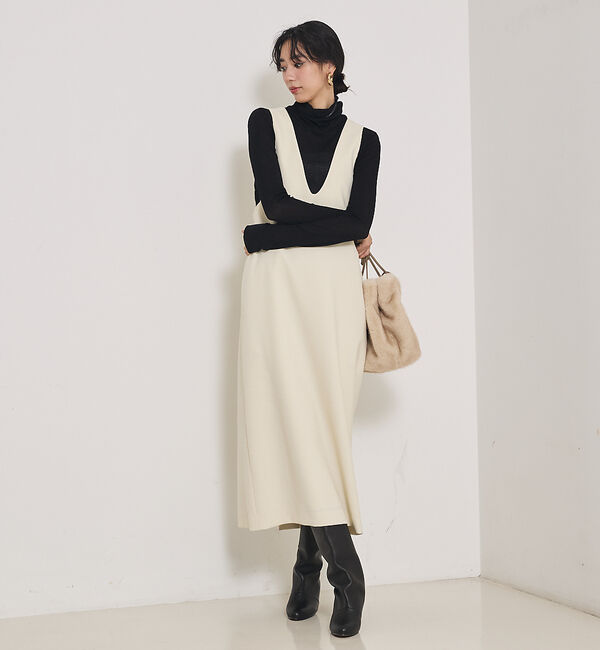 qualite「【オールシーズン大活躍】ナローロングワンピース」|ワンピース|