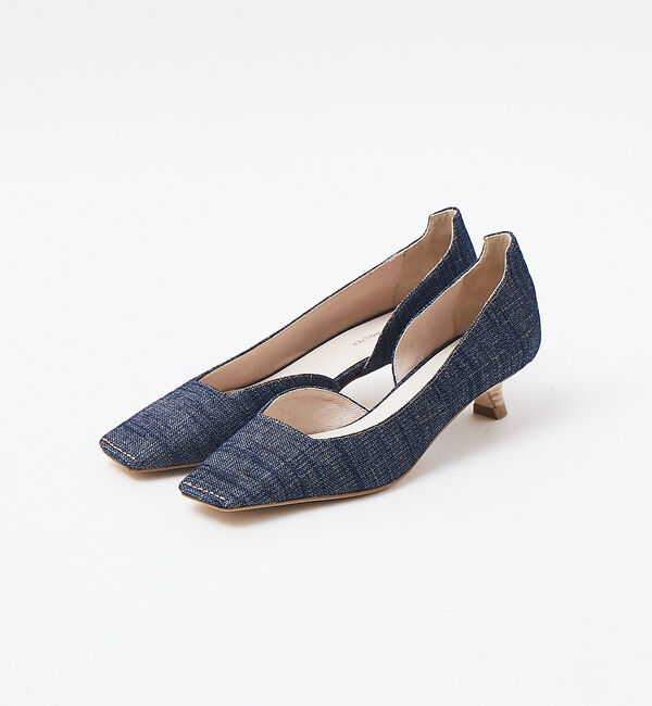 AU BANNISTER「スクエアトゥサイドオープンパンプス」|パンプス|インディゴ