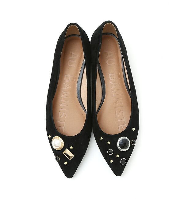 AU BANNISTER「アシンメトリービジューフラットパンプス」|パンプス|