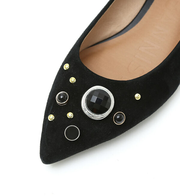 AU BANNISTER「アシンメトリービジューフラットパンプス」|パンプス|