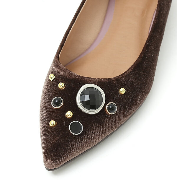 AU BANNISTER「アシンメトリービジューフラットパンプス」|パンプス|