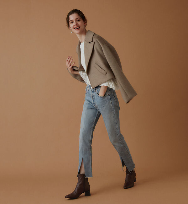 AU BANNISTER「【スノーソール】カラーブロックショートブーツ」|ショートブーツ|