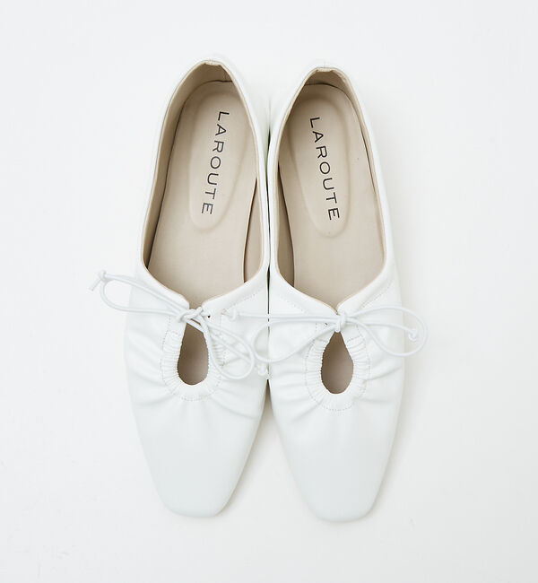 AU BANNISTER「【LAROUTE】レースアップギャザー ソフトパンプス」|その他|