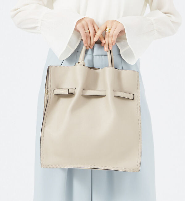LOWELL things「【TVドラマ使用商品】Swell/2WAYギャザーオープントートBAG L」|トートバッグ|ベージュ