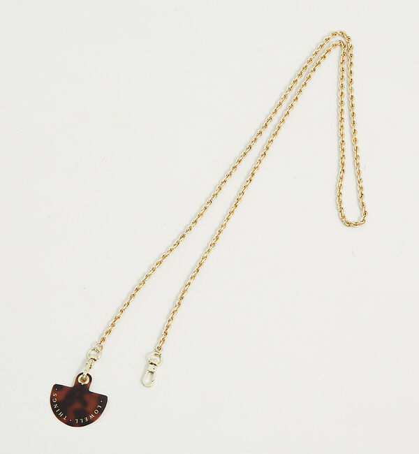 LOWELL things「Chain Strap/チェーンショルダー（スマホタブ付き）」|モバイルケース|ゴールド