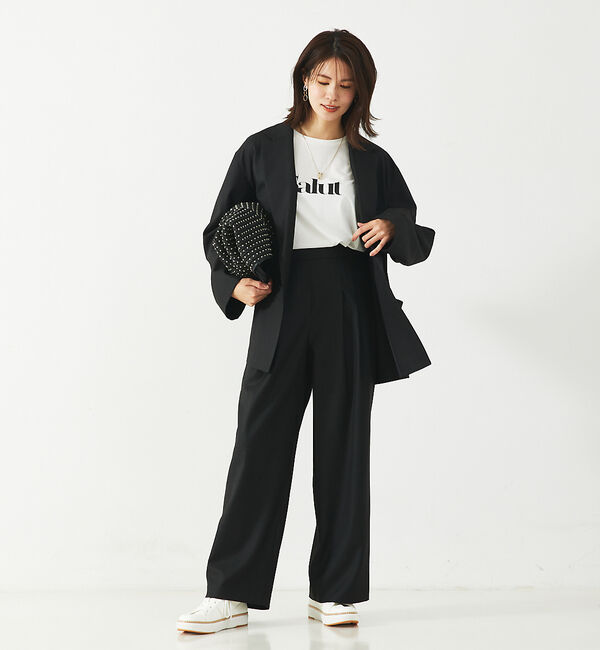 abahouse mavie「【LEE掲載・セットアップ対応】メランジ調ダブルジャケット/リネンライクジャケッ」|テーラードジャケット|