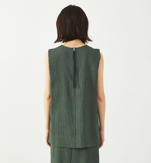 abahouse mavie「【セットアップ対応】楊柳バックジップノースリプルオーバー」|シャツ・ブラウス|