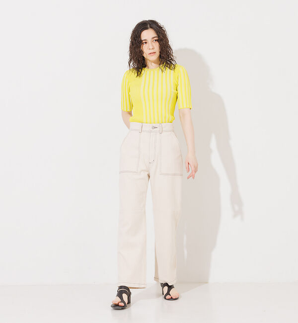 NOMINE「ミックスリブニットプルオーバー」|ニット・セーター|