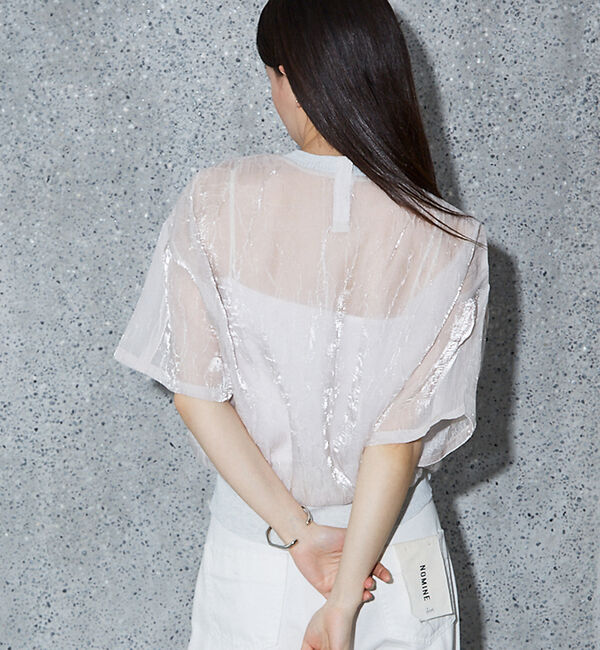 NOMINE「【セットアップ着用可】シャイン リンクル Ｔシャツ」|Tシャツ・カットソー|