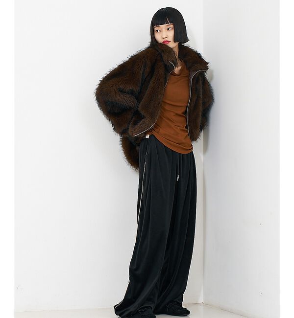 NOMINE「スタンドフェイクファーブルゾン」|ブルゾン・スタジャン|