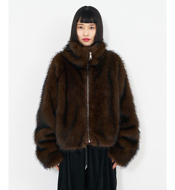 NOMINE「スタンドフェイクファーブルゾン」|ブルゾン・スタジャン|