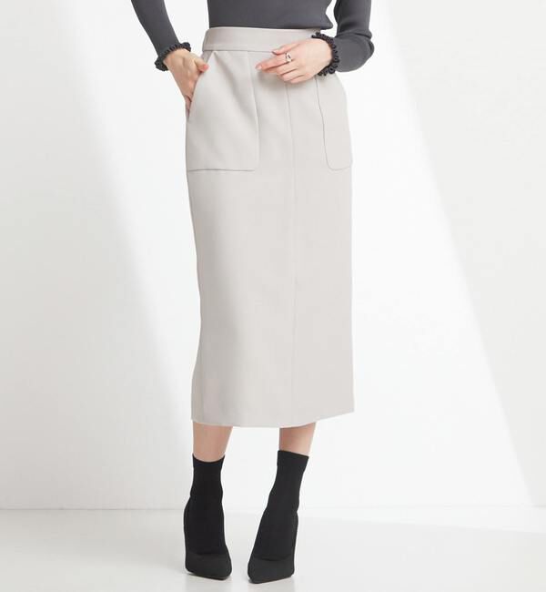 TIARA「ポケットタイトスカート」|スカート|グレージュ