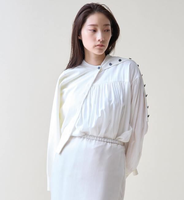 TIARA「アクセントボタンカーディガン」|カーディガン|ホワイト