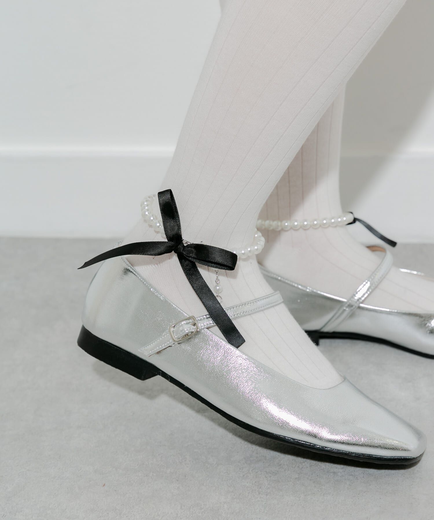 SMELLY「『WEB/一部店舗限定』パールリボンアンクレット」|アンクレット|