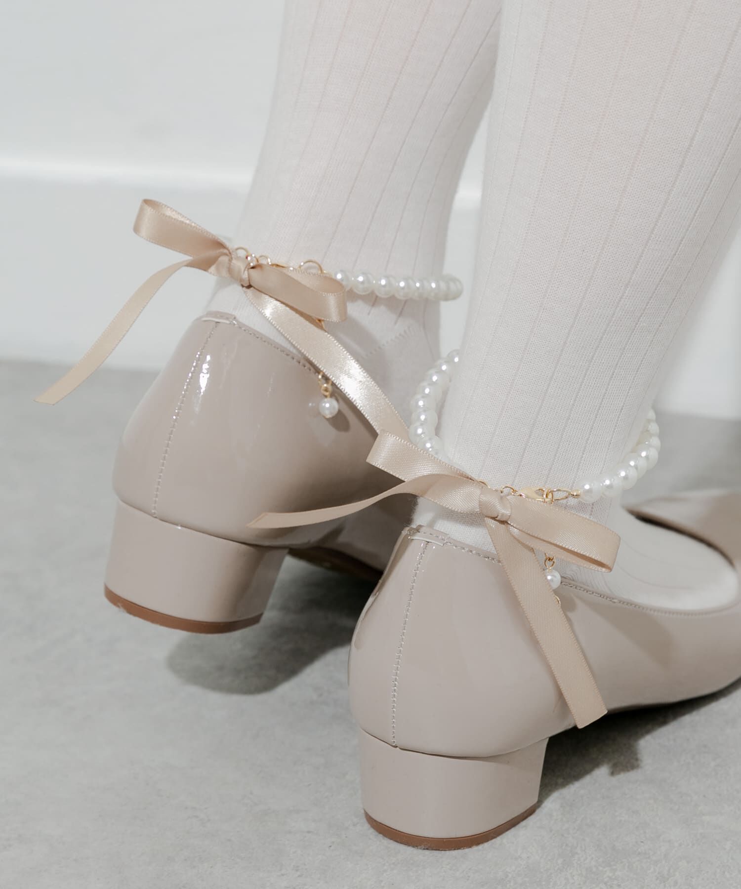 SMELLY「『WEB/一部店舗限定』パールリボンアンクレット」|アンクレット|