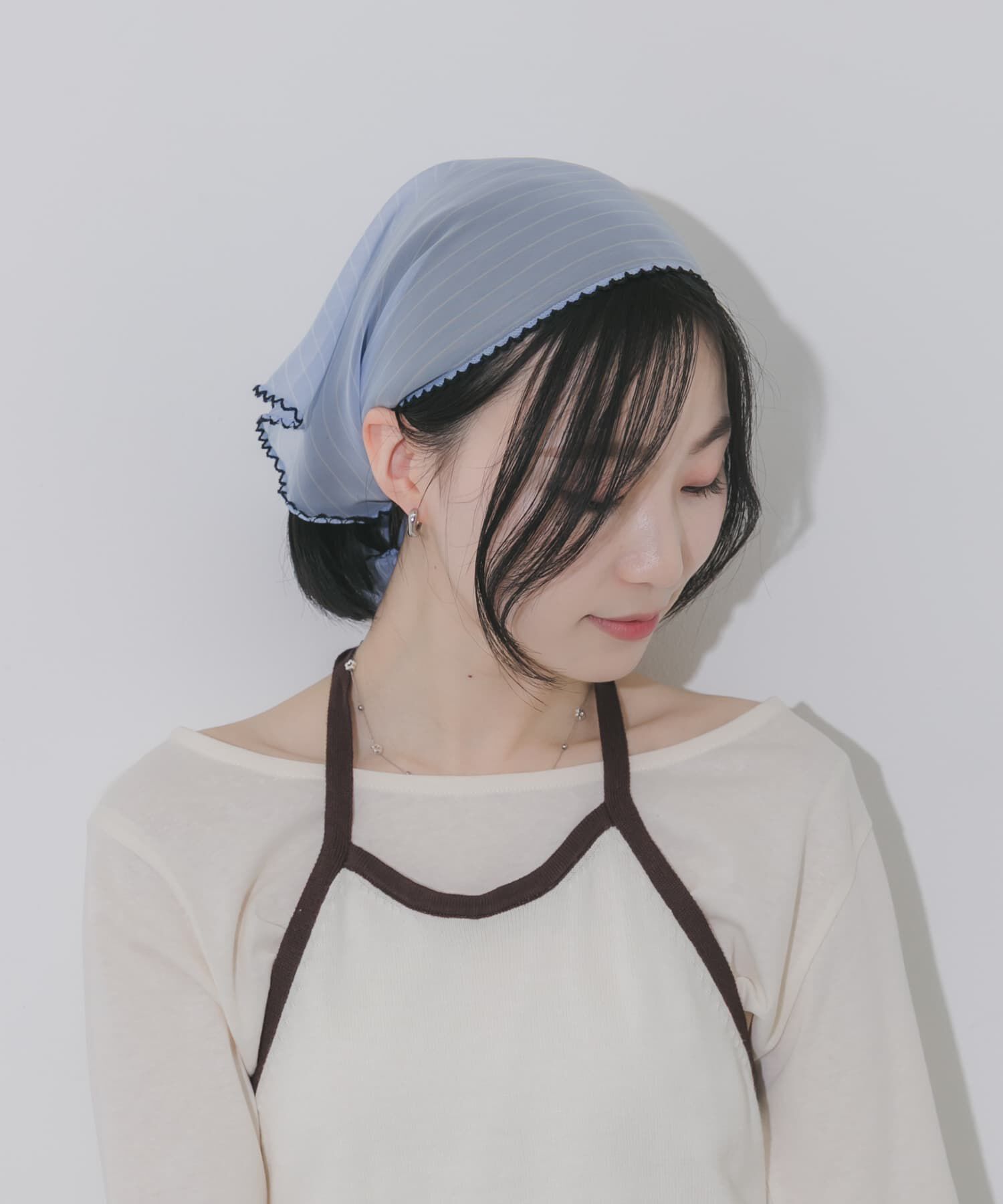 SMELLY「ストライプサンカクスカーフ」|バンダナ・スカーフ|