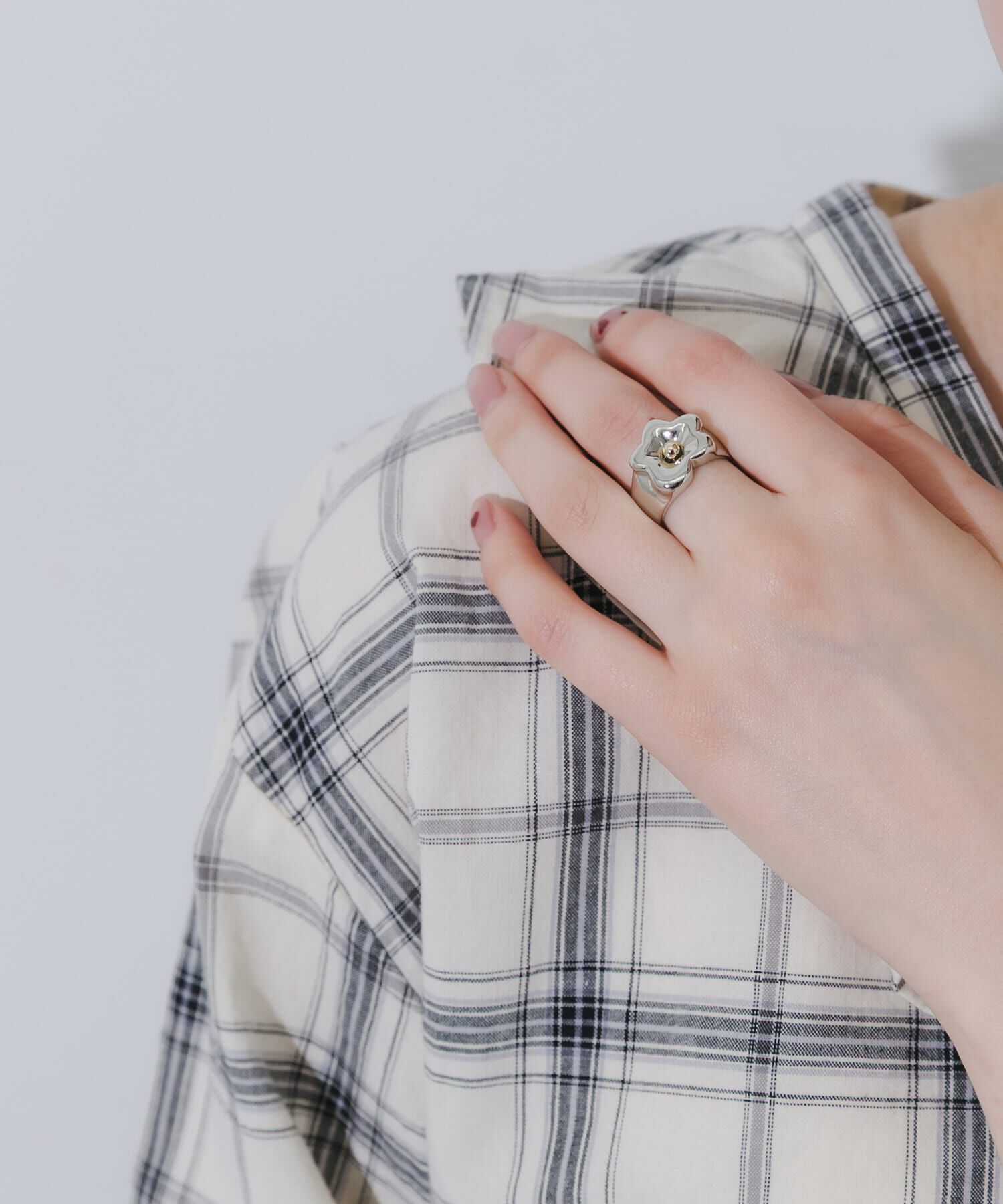 SMELLY「ニュアンスメタルフラワーリング」|リング|