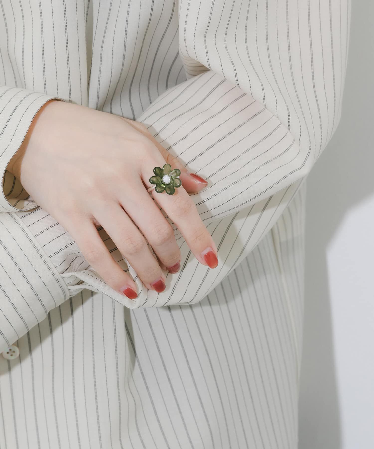 SMELLY「カラーフラワーリング」|リング|シルバー系その他