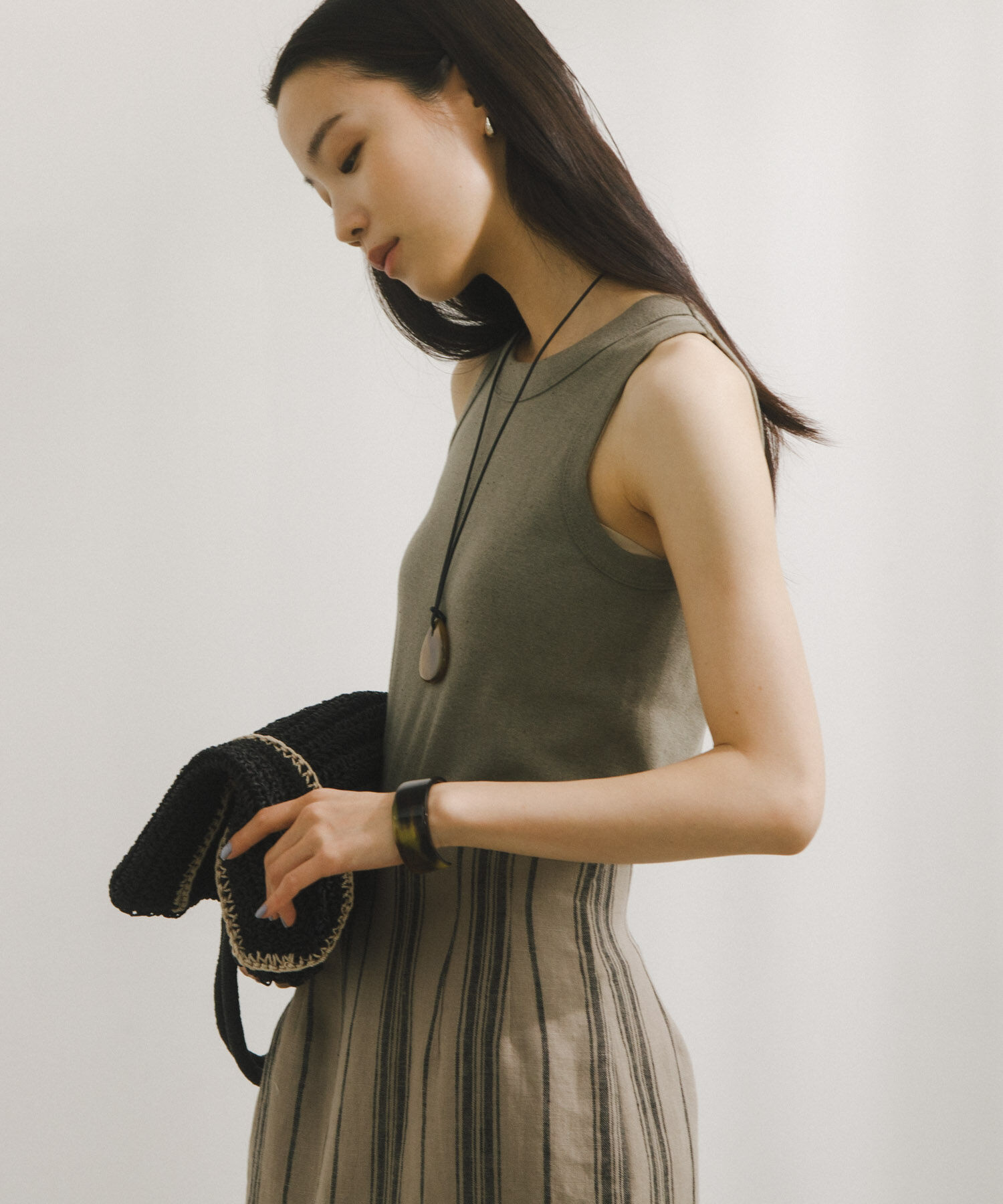 URBAN RESEARCH DOORS「Natural Cotton TankTop」|タンクトップ|グリーン系その他