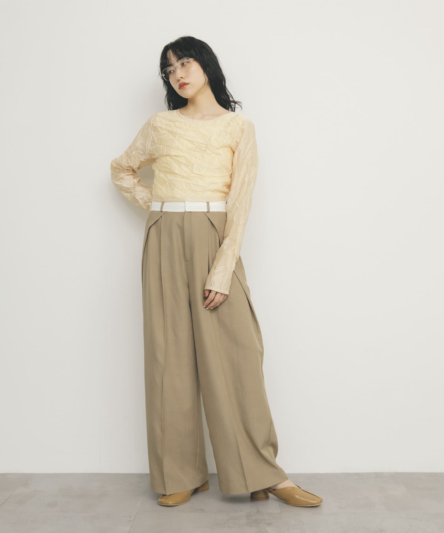  「レイヤードワッシャーロンTEE」|Tシャツ・カットソー|