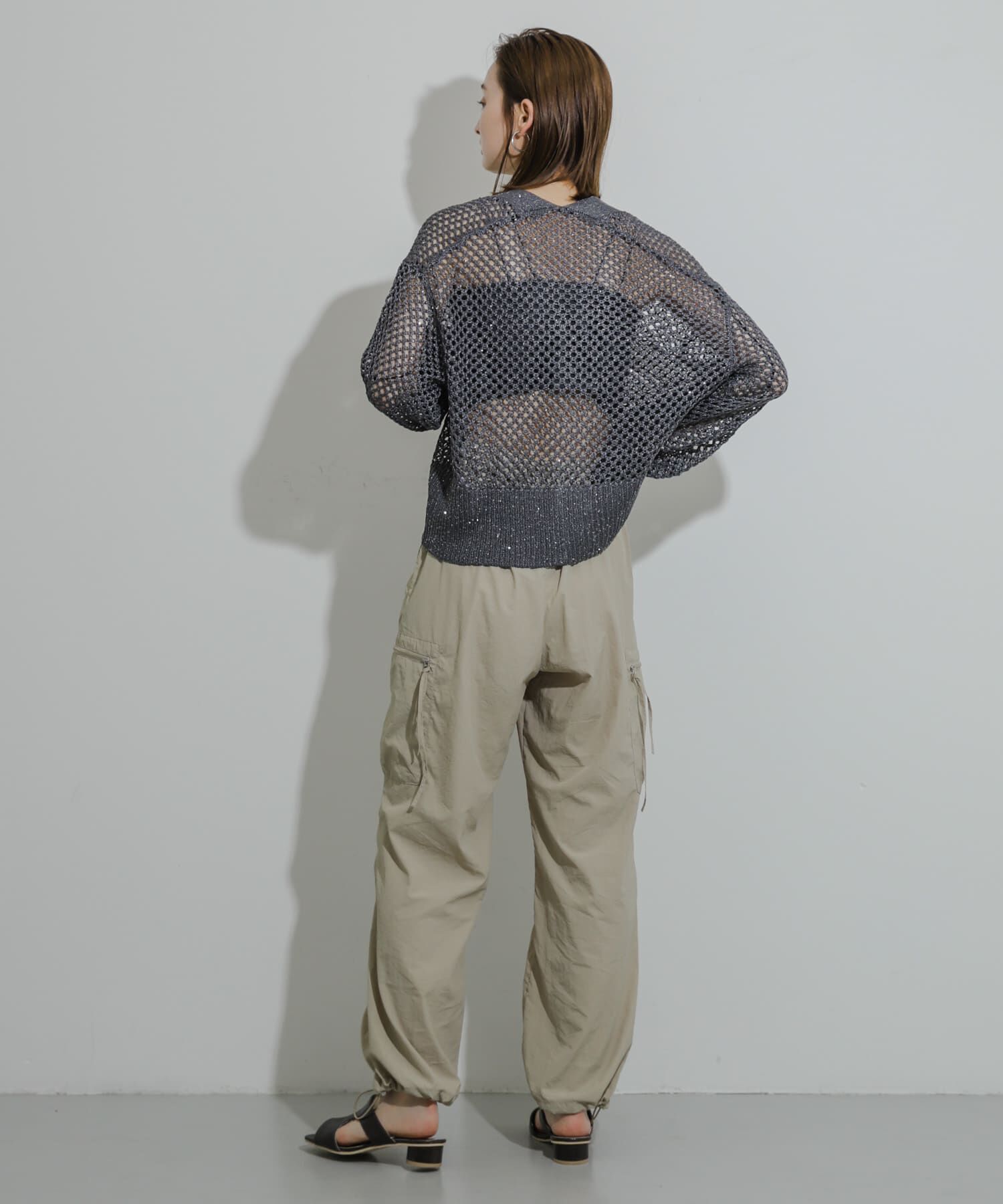 SENSE OF PLACE by URBAN RESEARCH「スパンコールメッシュカーディガン」|カーディガン|