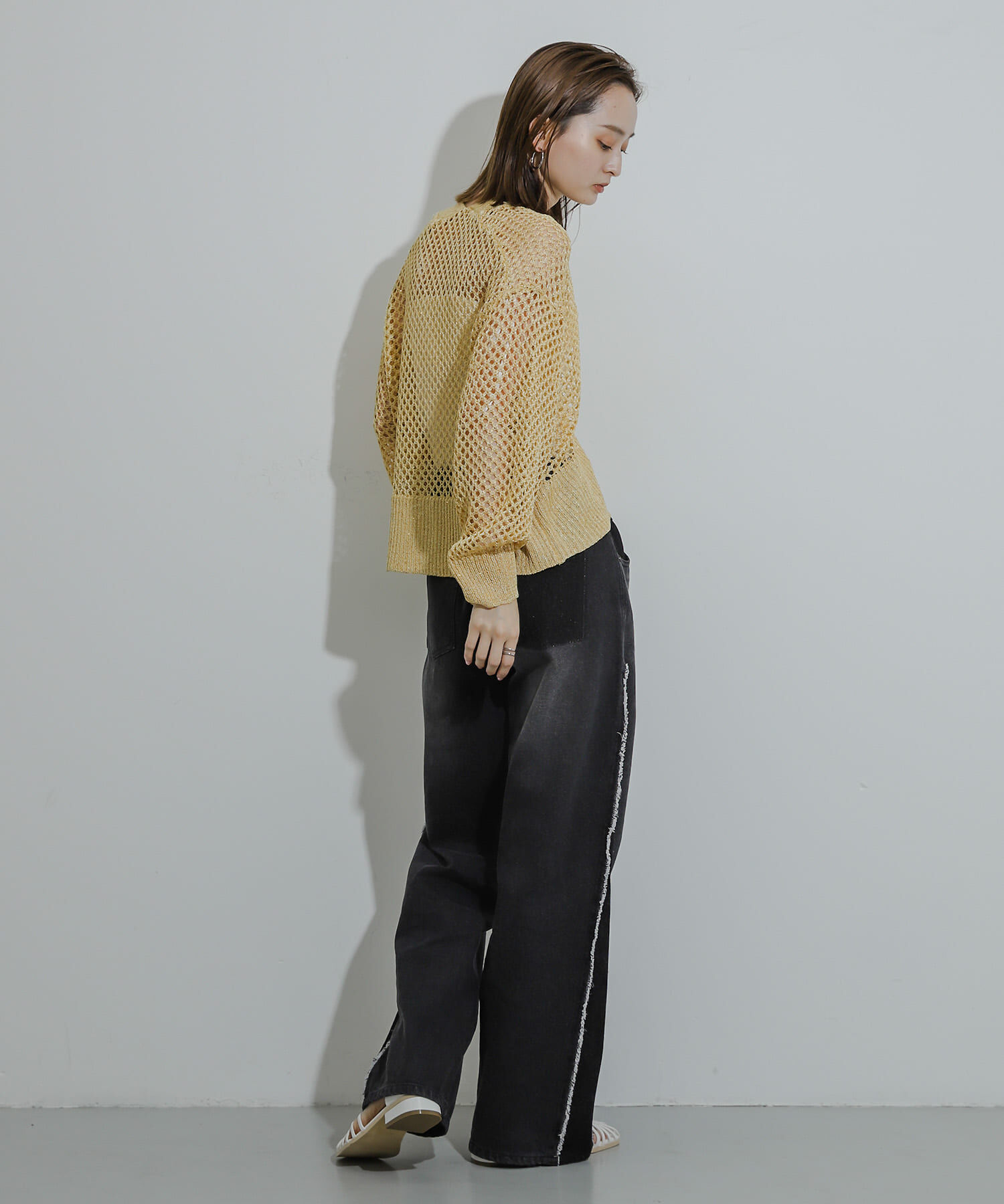 SENSE OF PLACE by URBAN RESEARCH「スパンコールメッシュカーディガン」|カーディガン|