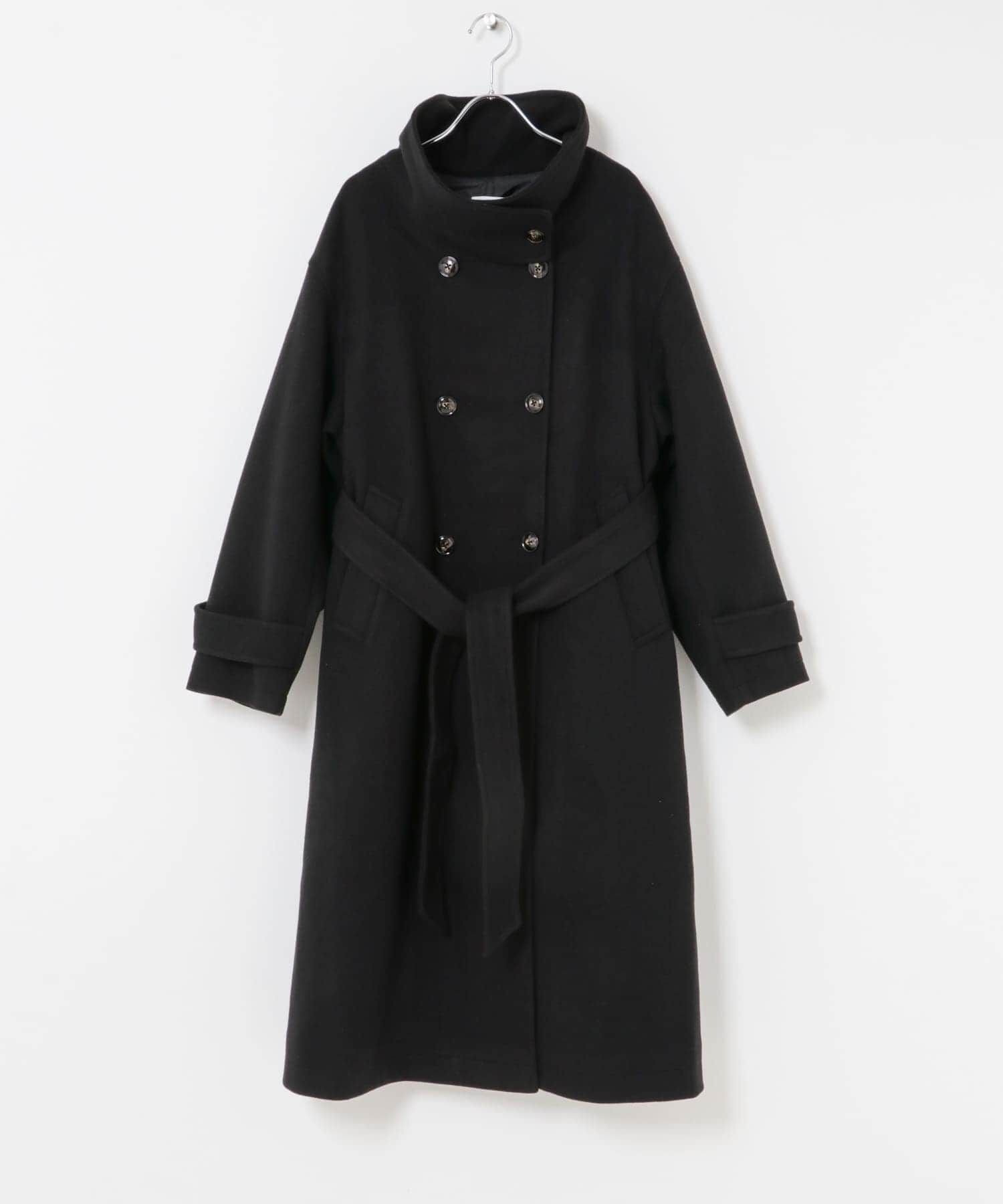 SENSE OF PLACE by URBAN RESEARCH「スタンドカラーロングコート」|ノーカラーコート|