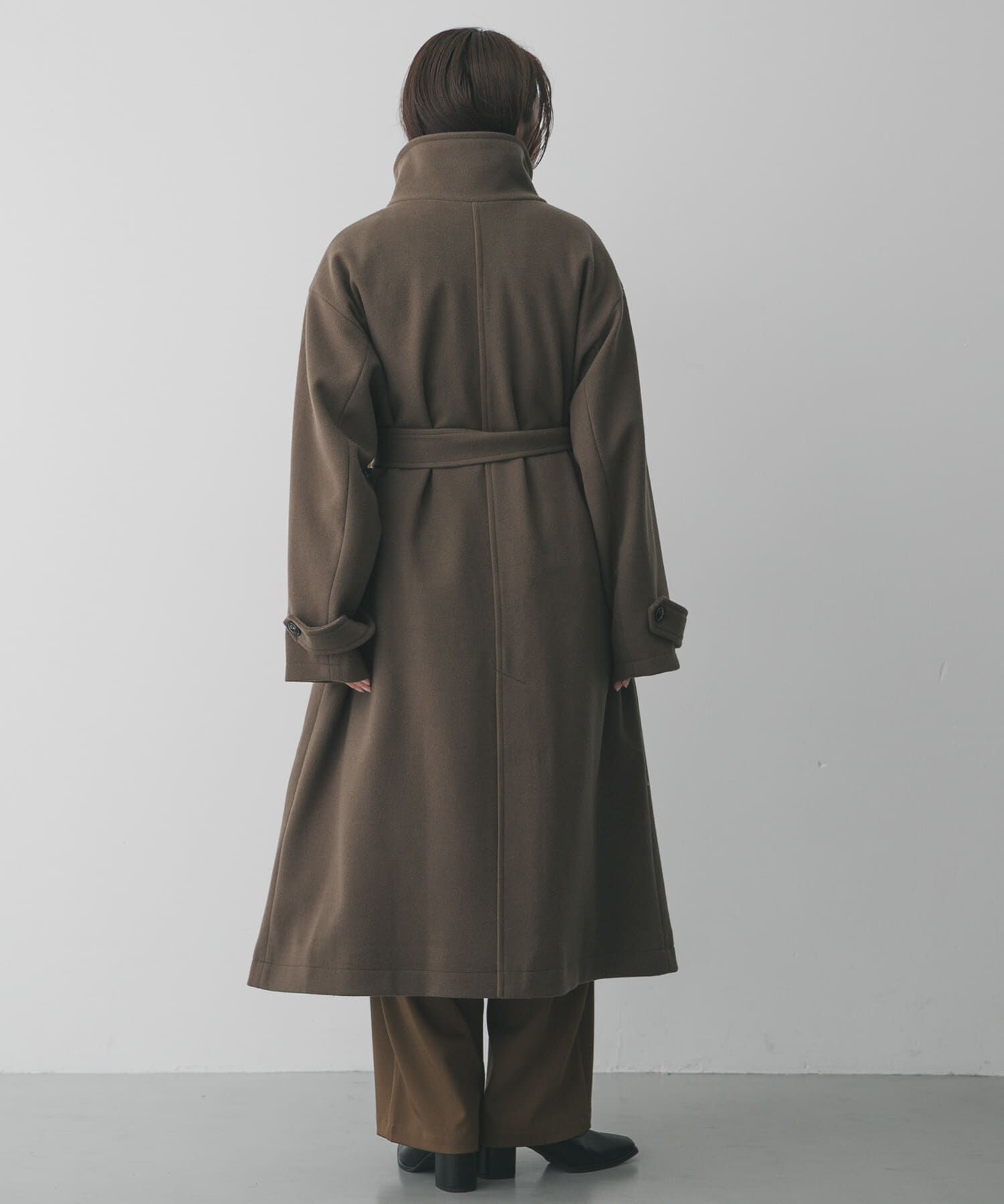 SENSE OF PLACE by URBAN RESEARCH「スタンドカラーロングコート」|ノーカラーコート|