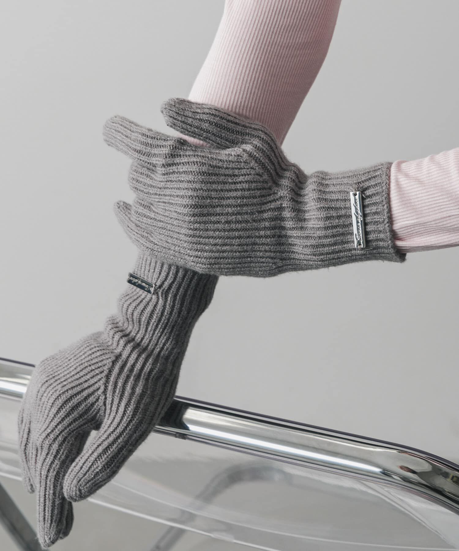 SENSE OF PLACE by URBAN RESEARCH「モチモチニットグローブ」|手袋|グレー