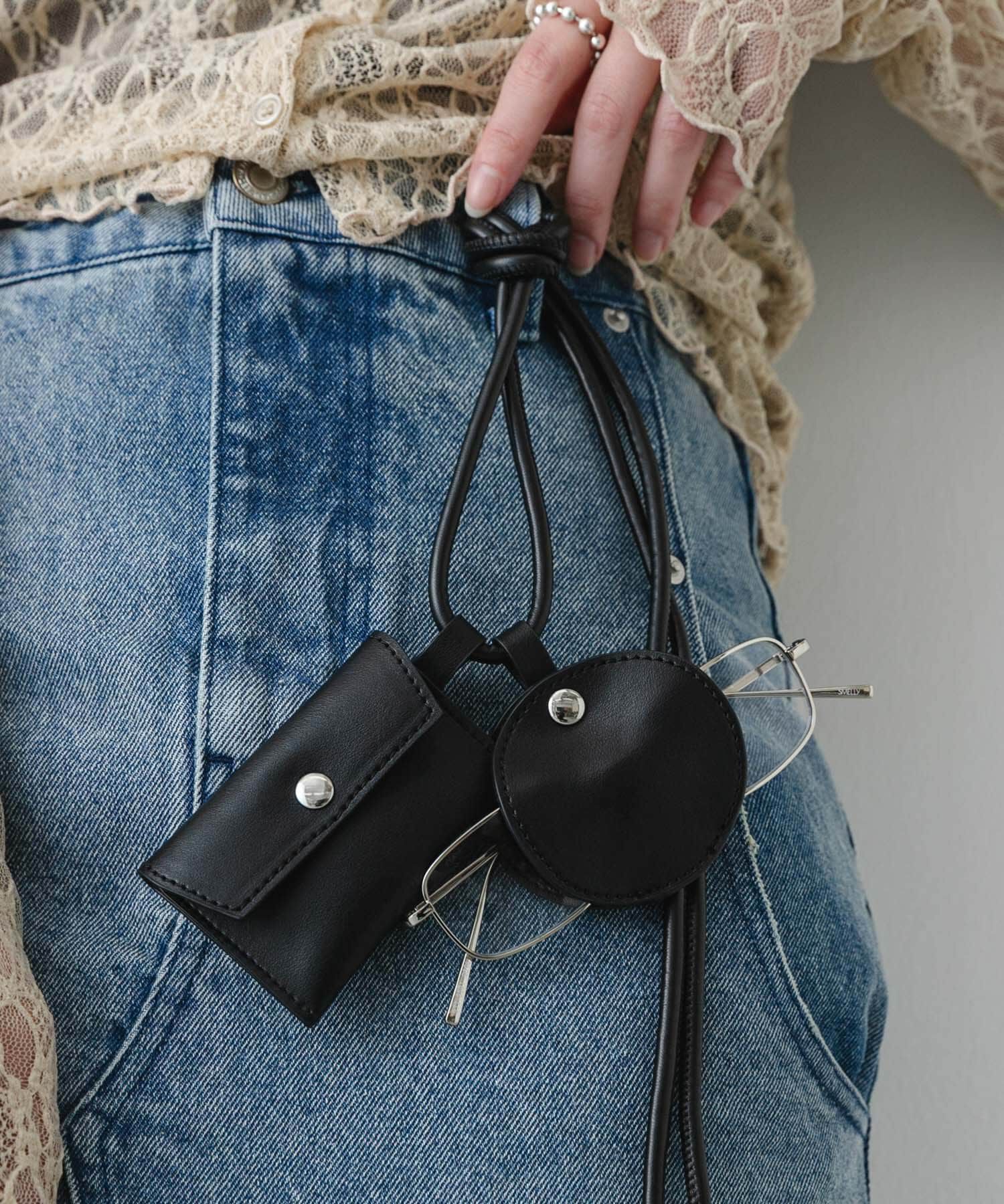 SENSE OF PLACE by URBAN RESEARCH「コンビカラーポーチツキベルト」|ベルト|ブラック