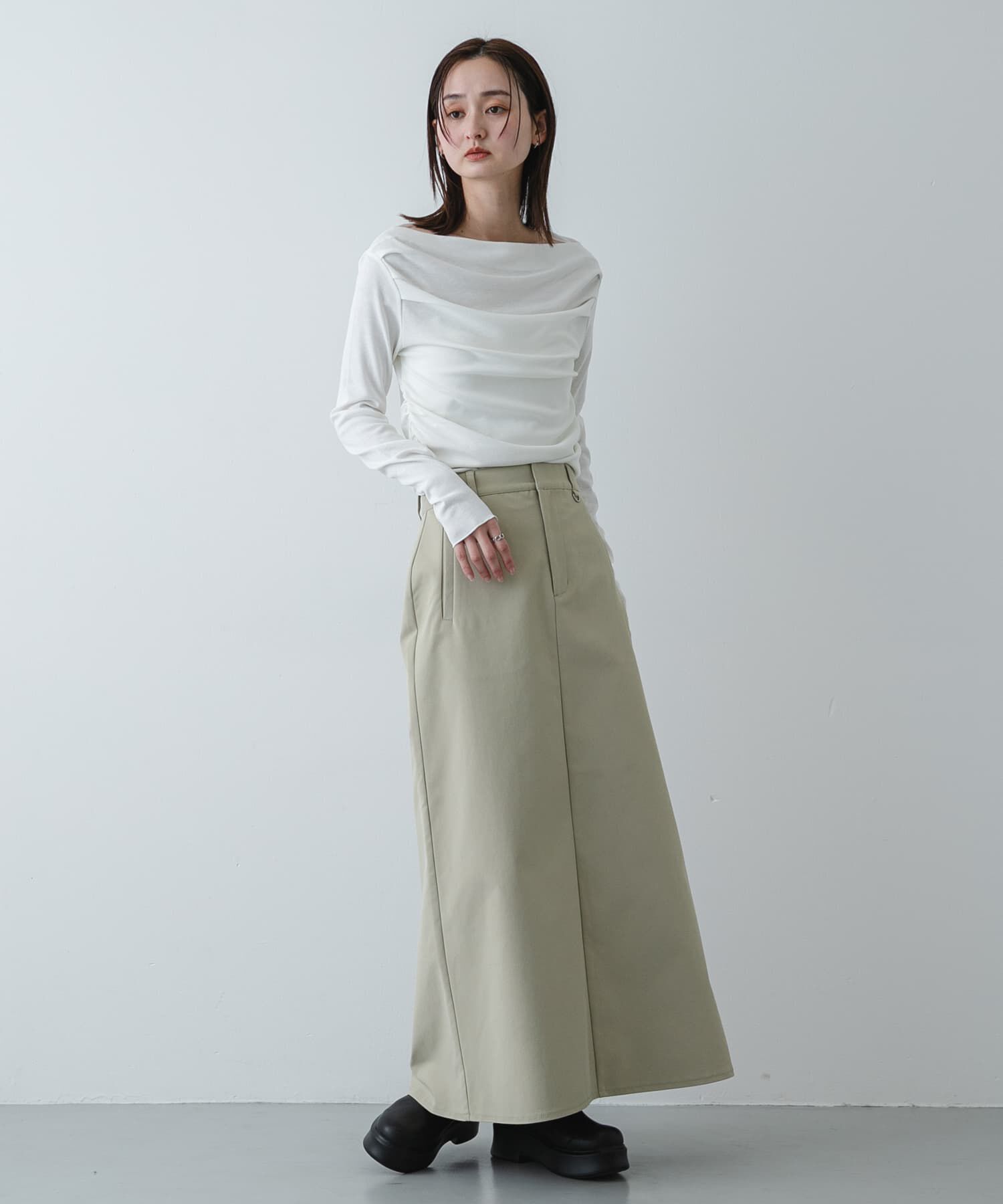 SENSE OF PLACE by URBAN RESEARCH「シアードレープリブトップ」|Tシャツ・カットソー|