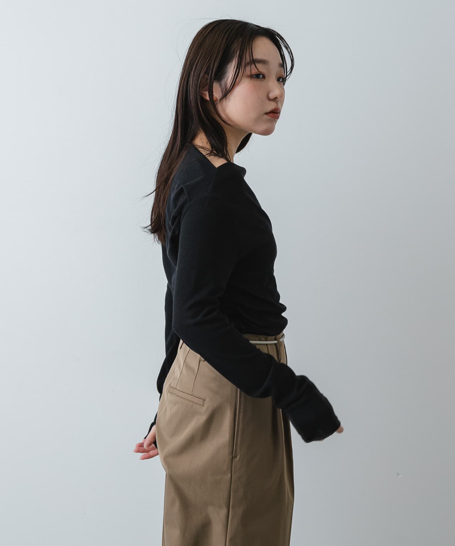 SENSE OF PLACE by URBAN RESEARCH「シアードレープリブトップ」|Tシャツ・カットソー|